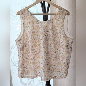 LOFT Plus floral sleeveless blouse - Size 16